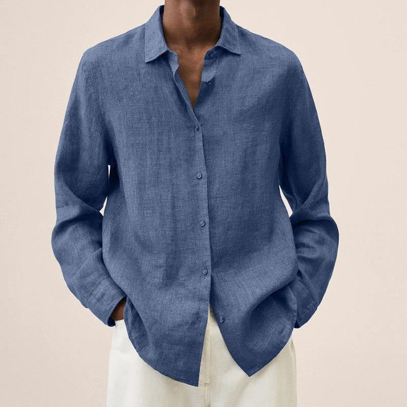 Chemise en flanelle oversize pour homme | Chemise boutonnée à coupe ample