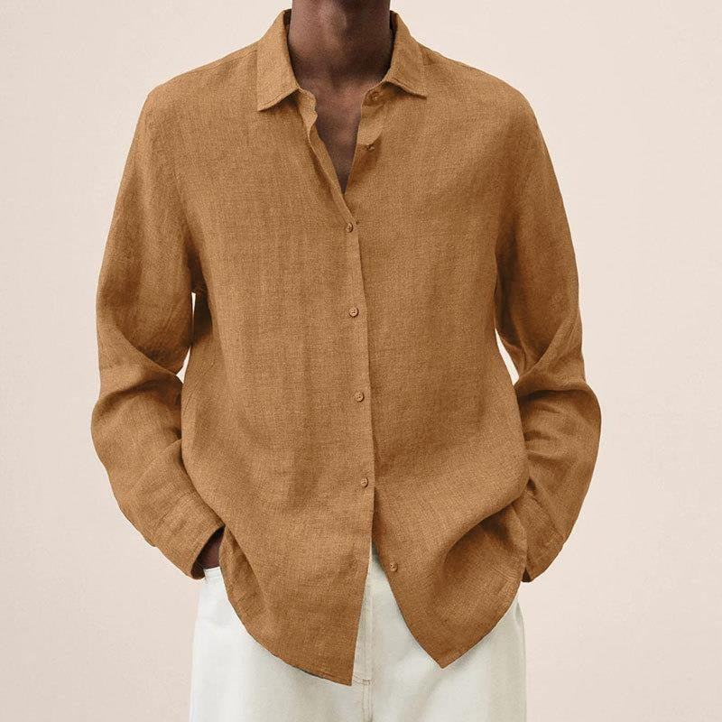 Chemise en flanelle oversize pour homme | Chemise boutonnée à coupe ample