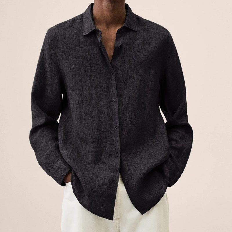 Chemise en flanelle oversize pour homme | Chemise boutonnée à coupe ample