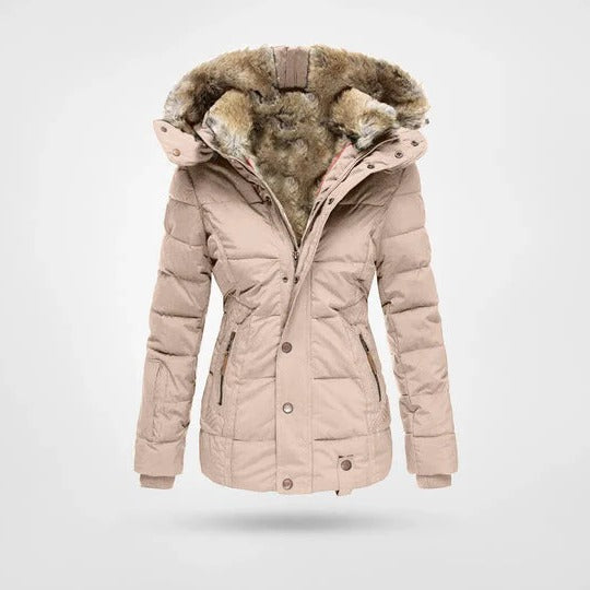 Women's Hooded Winter Jacket | Faux Fur Lined Parka Coat