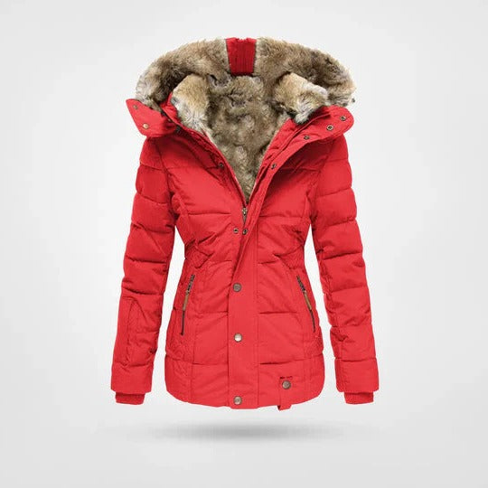 Women's Hooded Winter Jacket | Faux Fur Lined Parka Coat