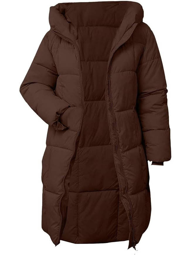 Women's Long Puffer Vest | Hooded Insulated Winter Coat