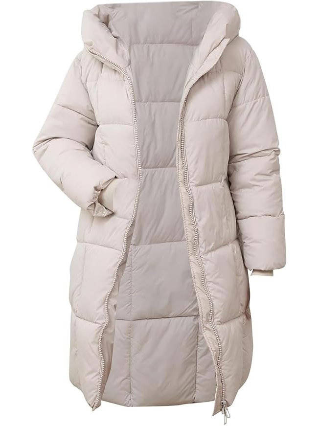 Women's Long Puffer Vest | Hooded Insulated Winter Coat