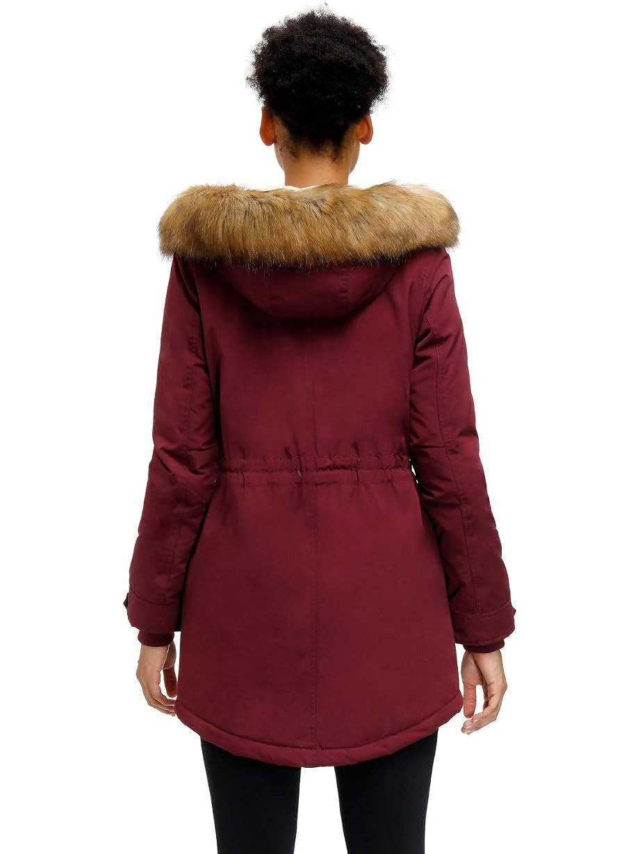 Women's Fleece Lined Hooded Parka | Long Winter Coat