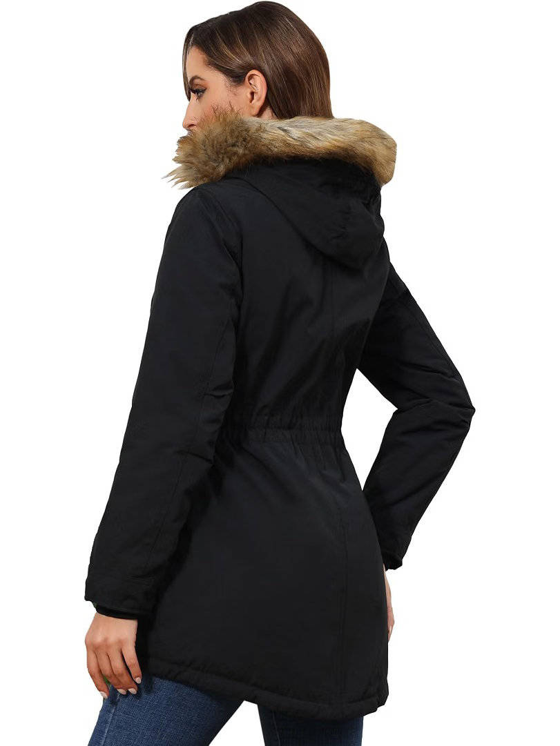 Women's Fleece Lined Hooded Parka | Long Winter Coat
