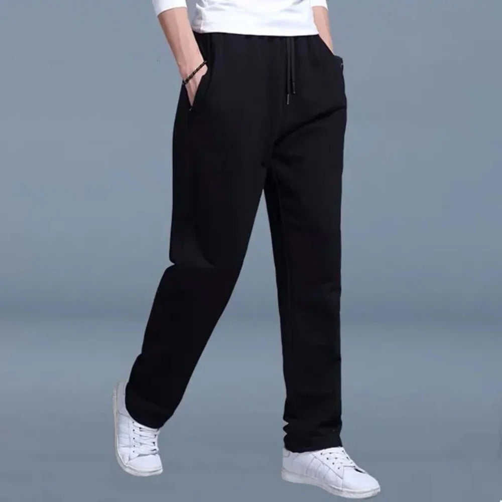Straight Leg Joggers with Drawstring Waist