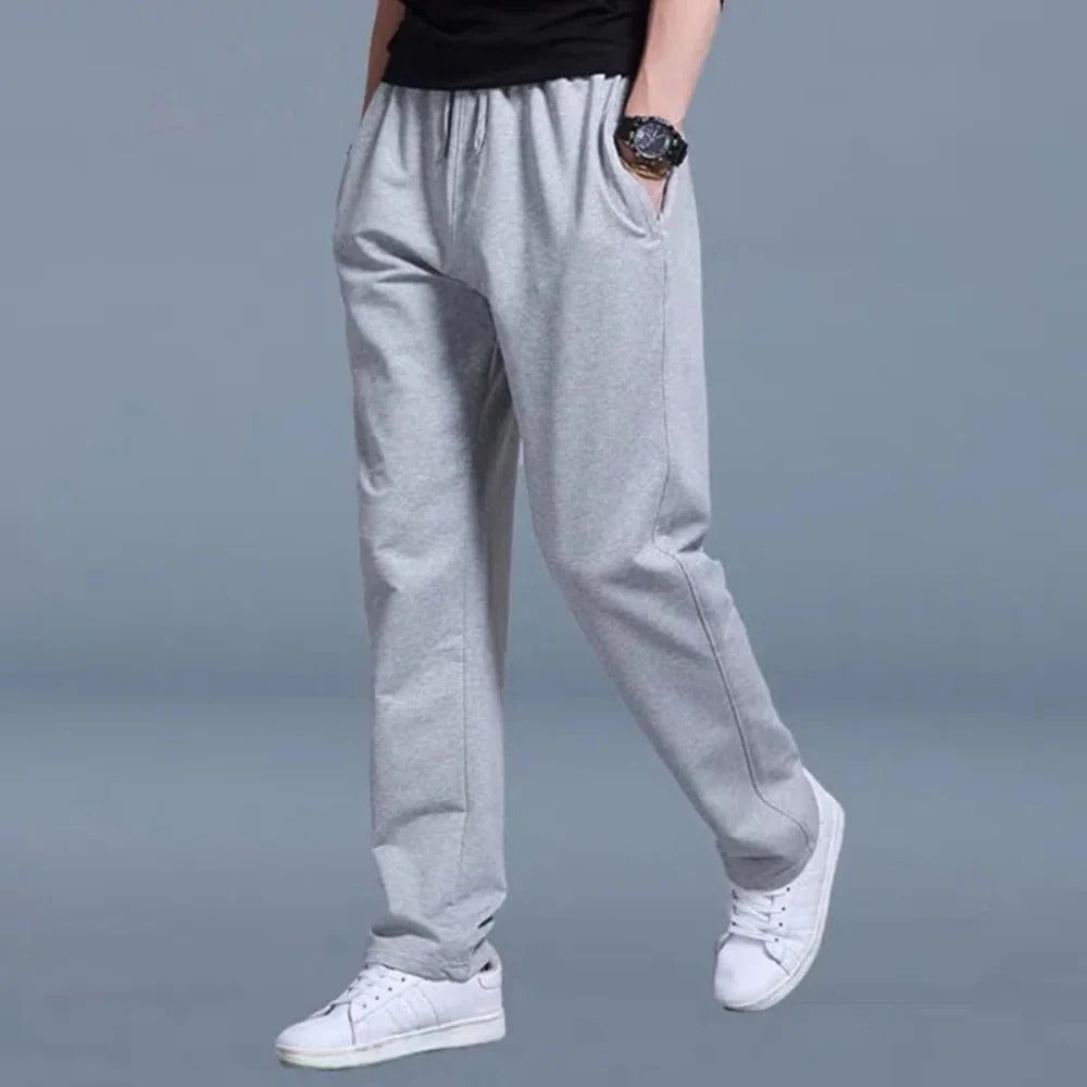 Straight Leg Joggers with Drawstring Waist
