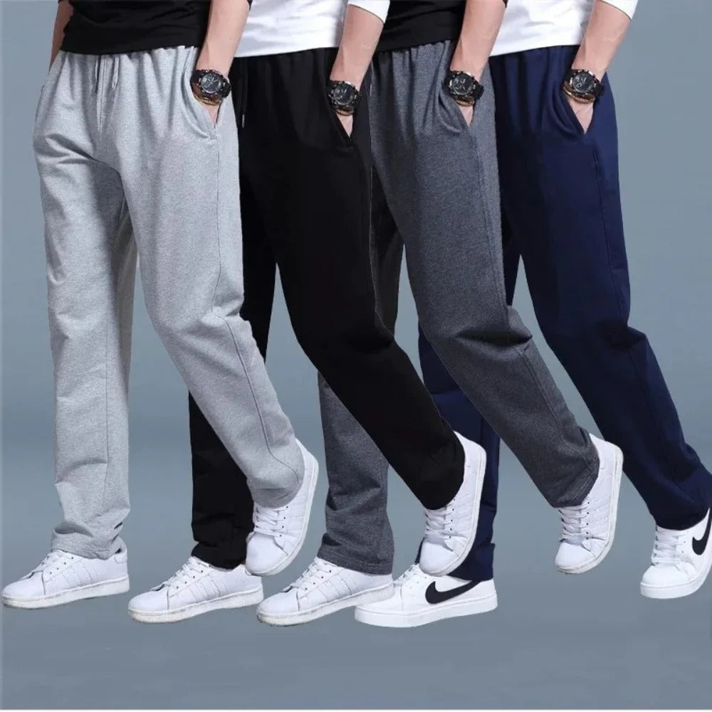 Straight Leg Joggers with Drawstring Waist
