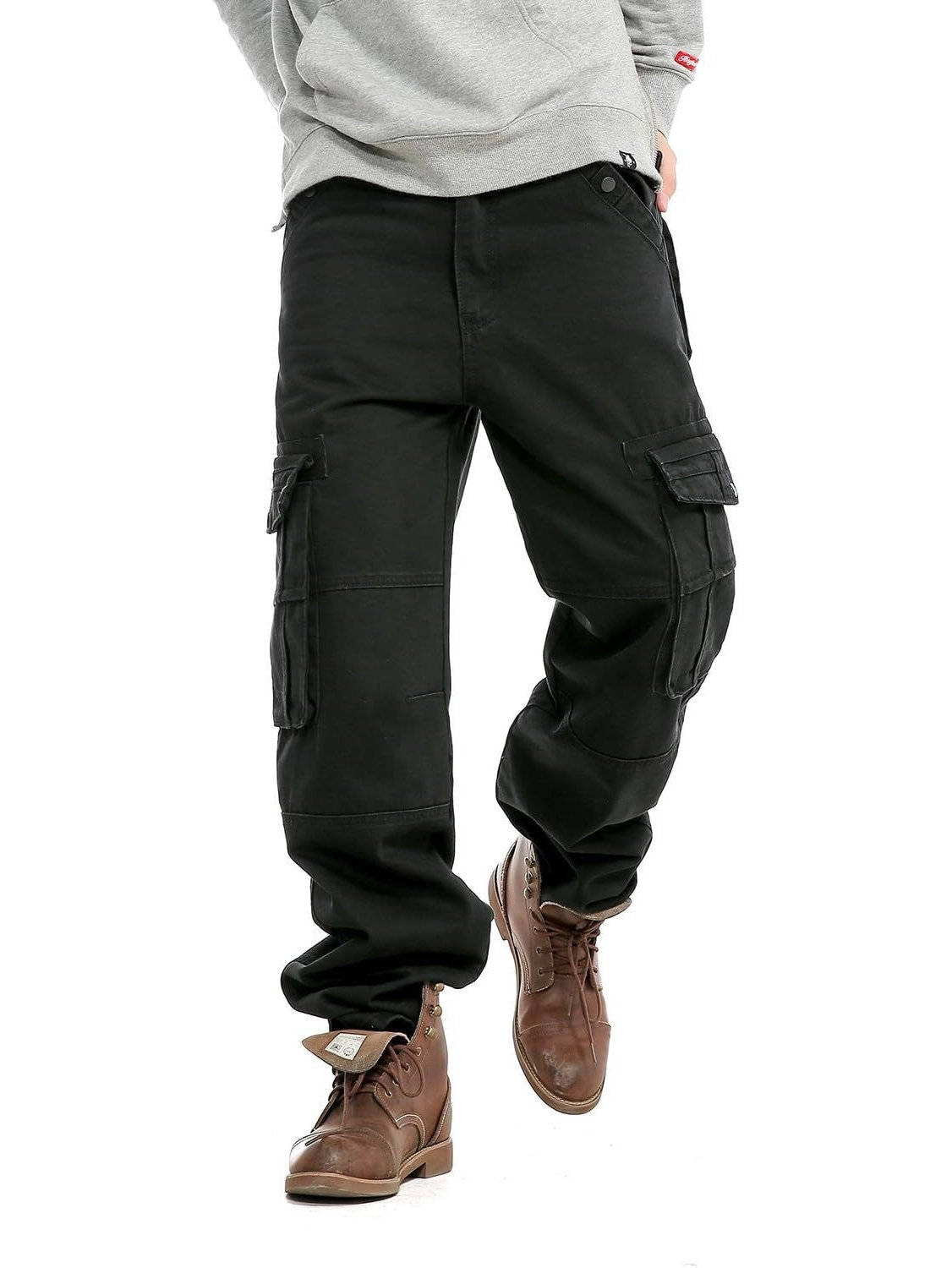 Jean cargo à jambes larges pour homme | Pantalon en denim à coupe ample