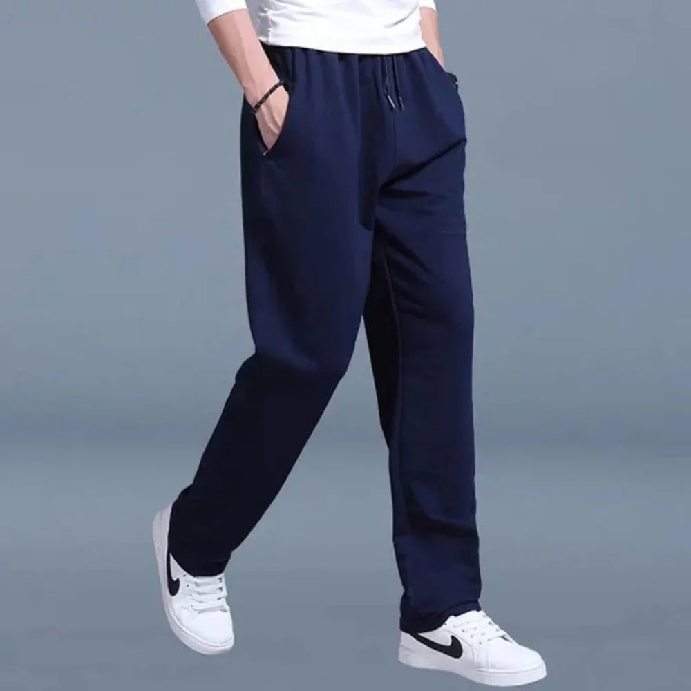 Straight Leg Joggers with Drawstring Waist