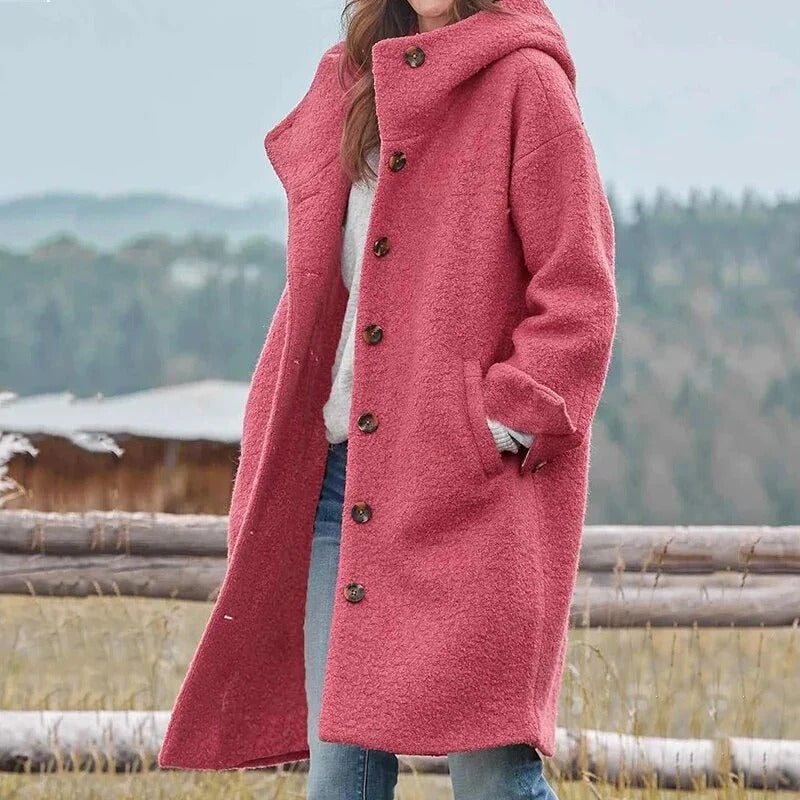 Women's Hooded Teddy Fleece Coat