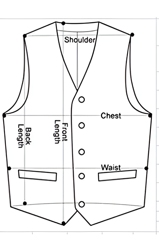 Men's Herringbone Waistcoat | Formal Button-Up Vest