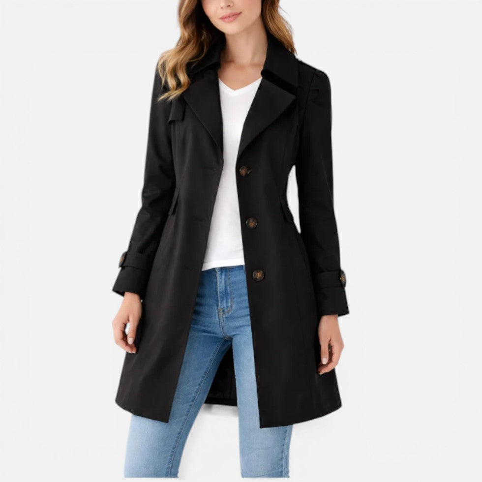 Women's Classic Single-Breasted Trench Coat