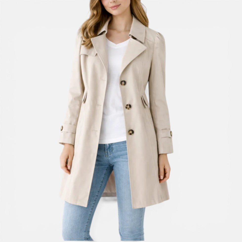 Women's Classic Single-Breasted Trench Coat