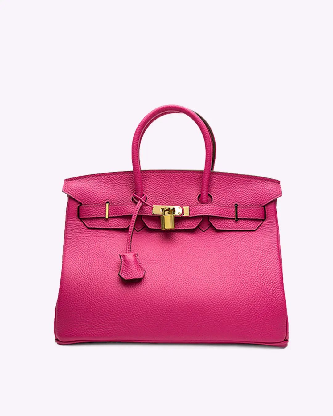 Top-Handle Tote Bag with Padlock Detail
