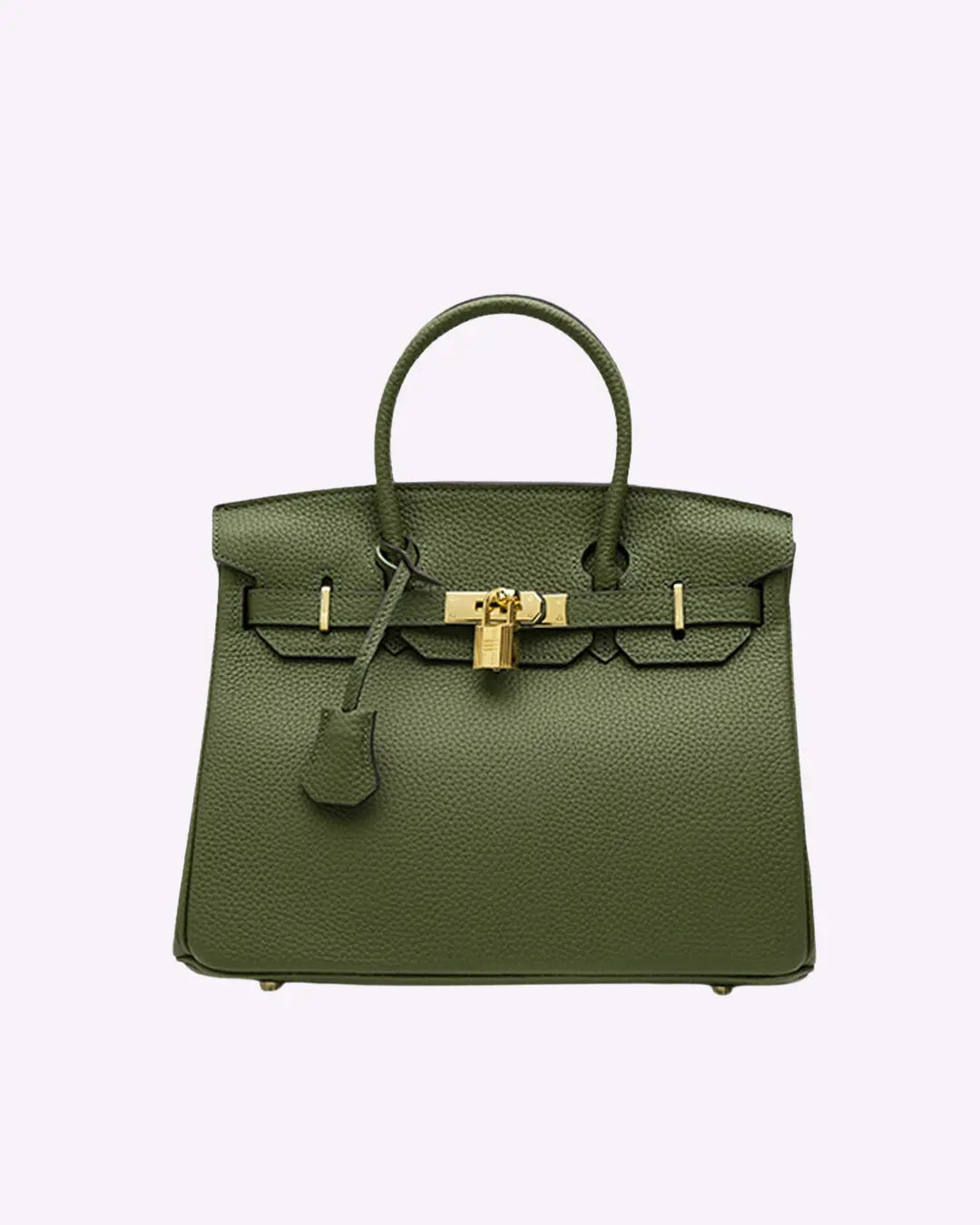 Top-Handle Tote Bag with Padlock Detail