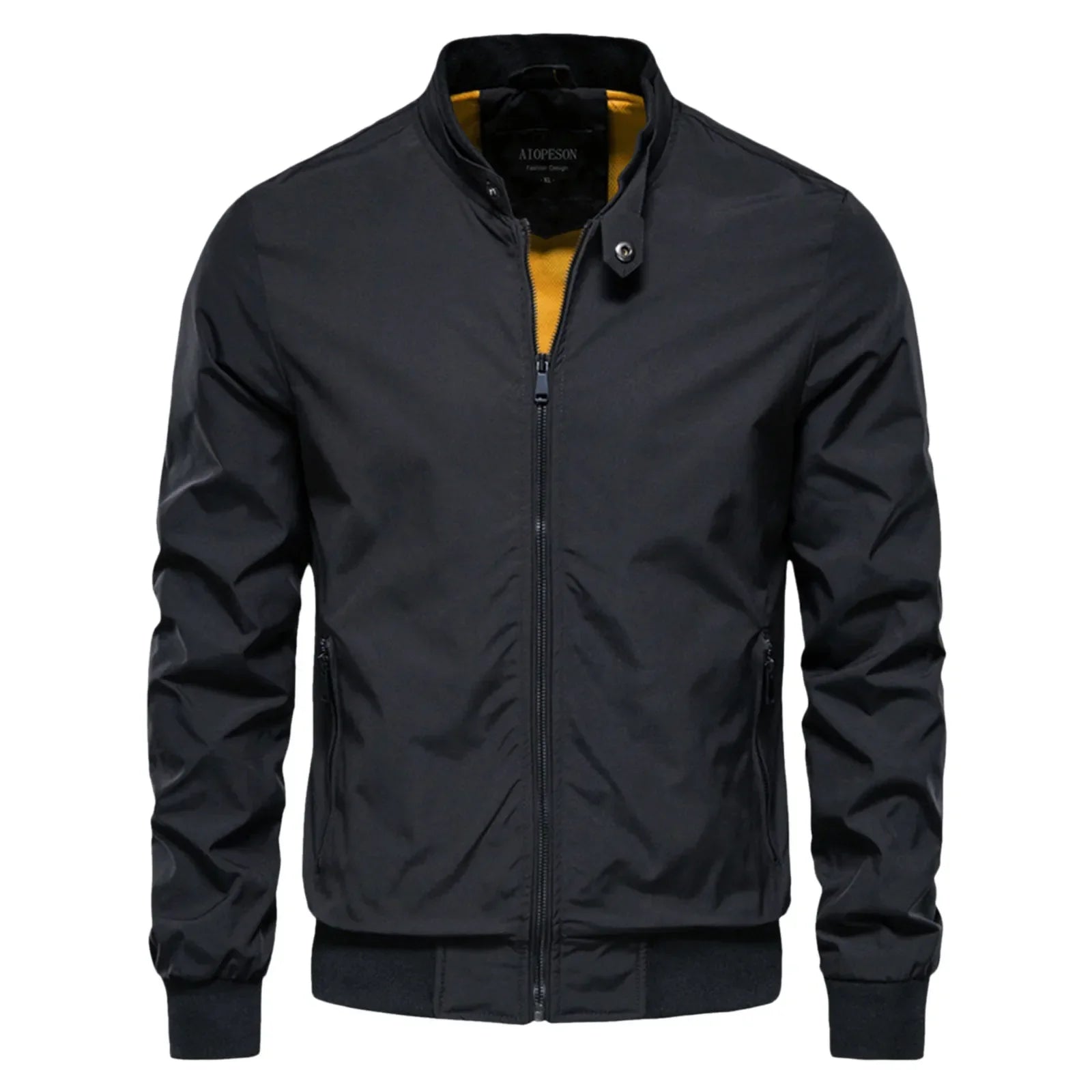 Stand Collar Zip-Up Windbreaker Jacket