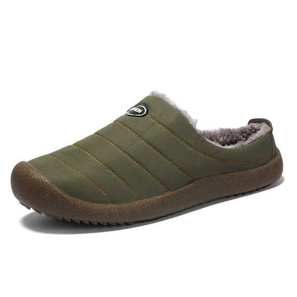 Quilted Slippers with Faux Fur Lining