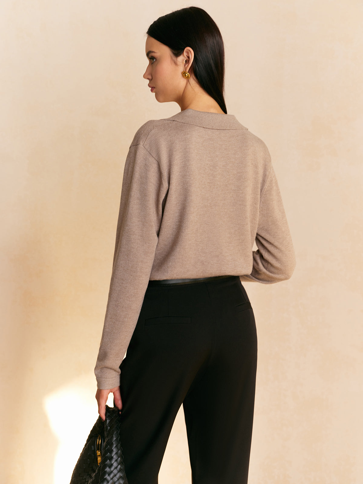Pull en maille à col pour femme