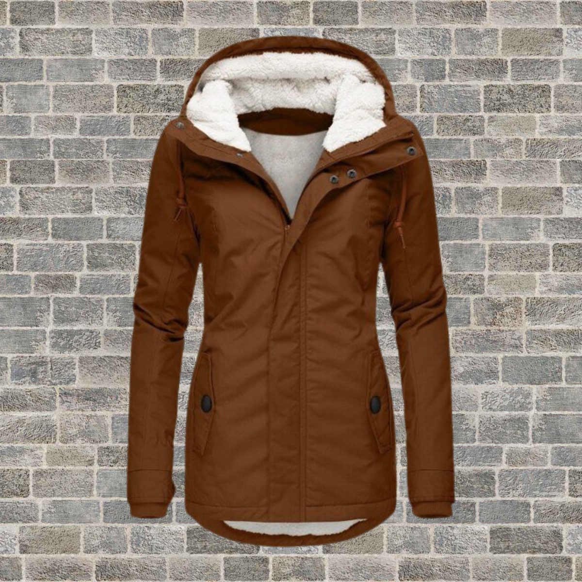 Women's Hooded Parka Coat | Sherpa-Lined Waterproof Raincoat