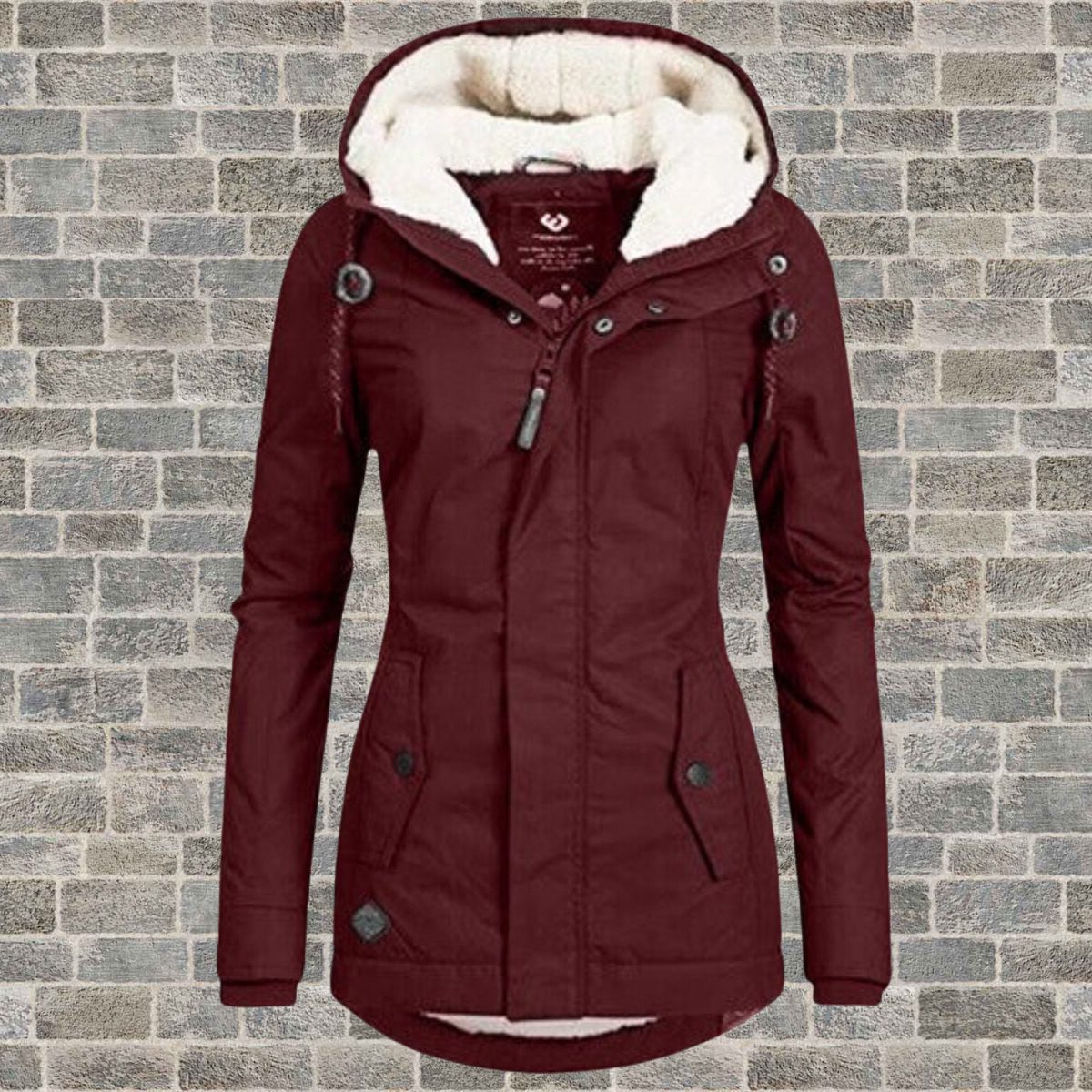 Women's Hooded Parka Coat | Sherpa-Lined Waterproof Raincoat