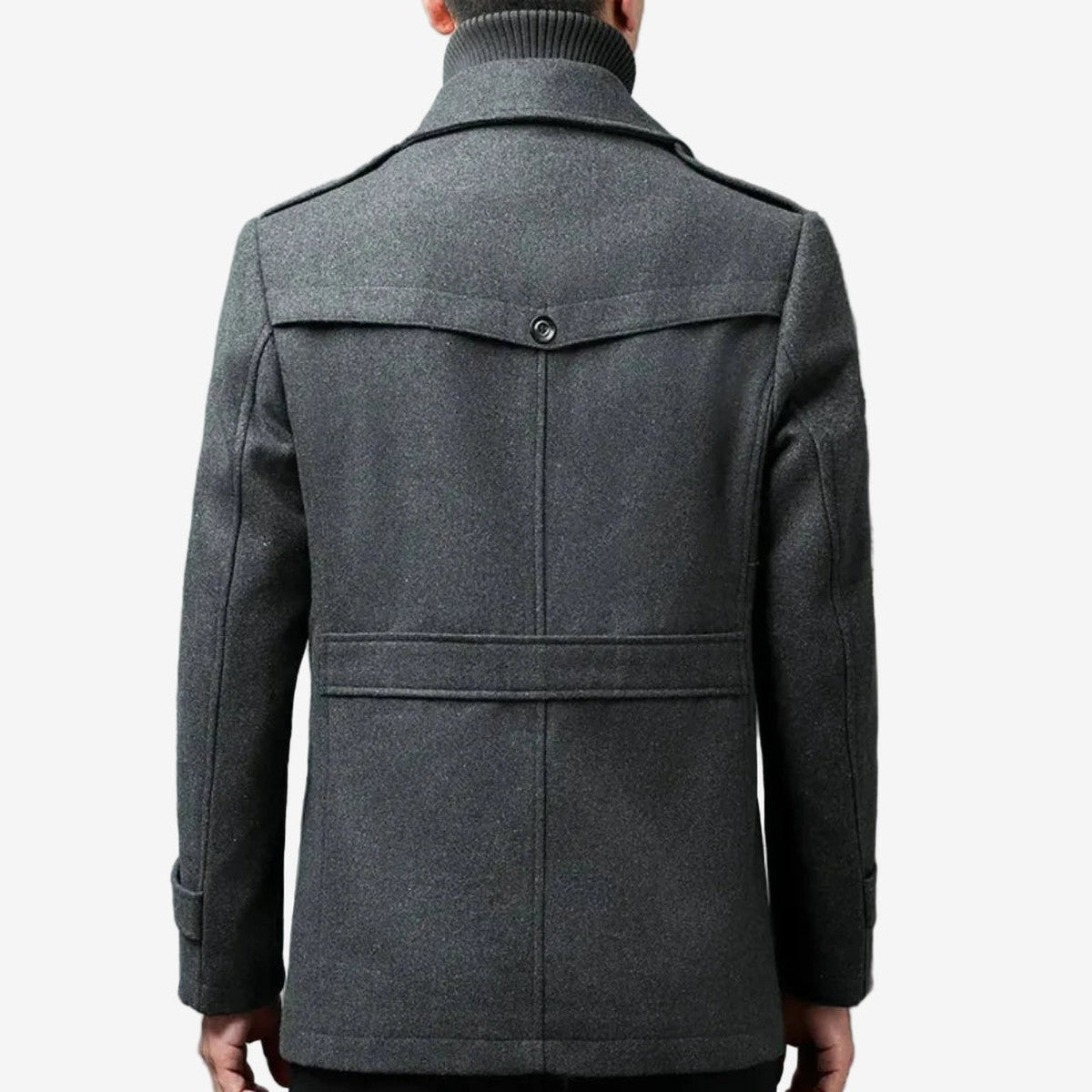 Men's Wool Blend Peacoat | Double Breasted Winter Coat