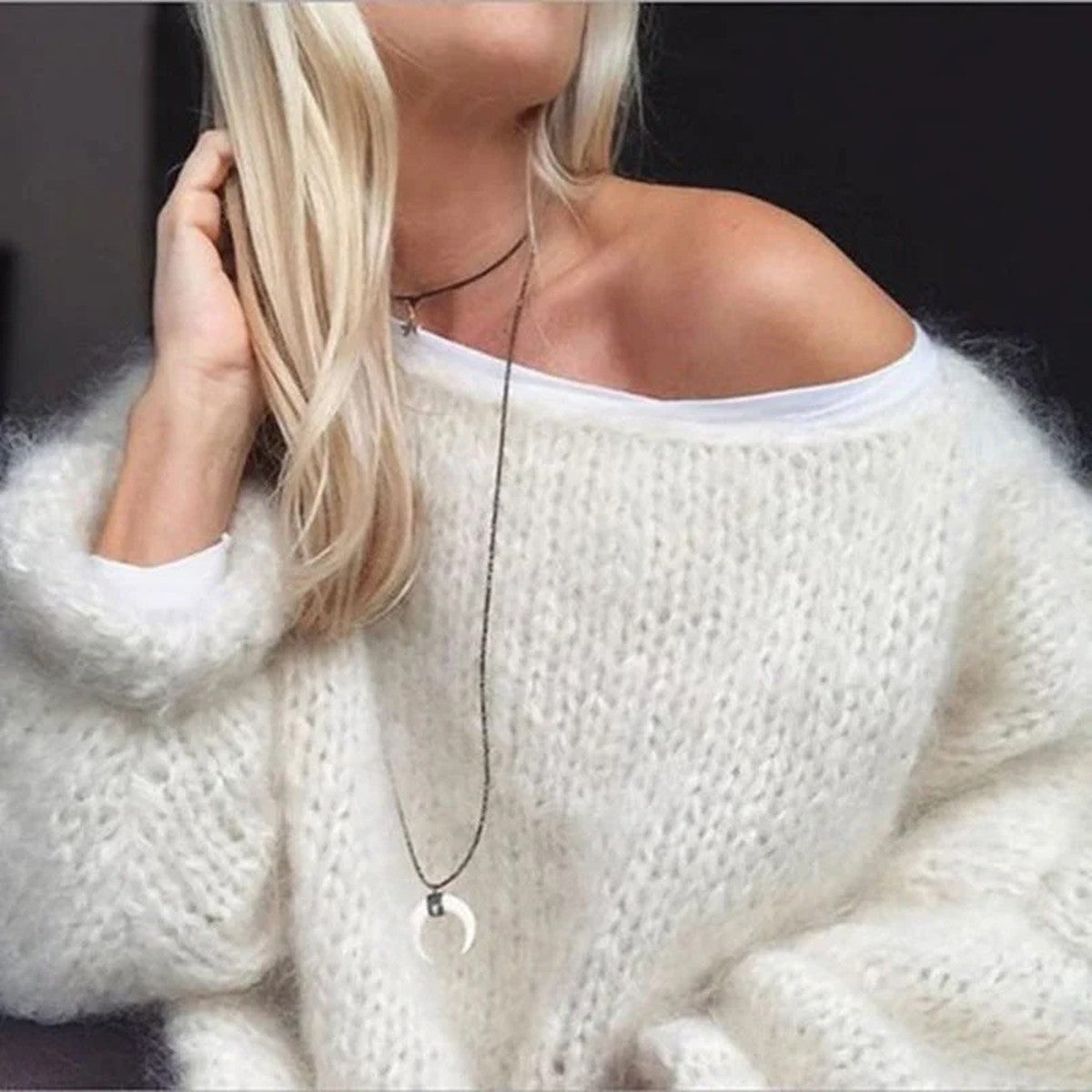 Women's Chunky Knit Crew Neck Jumper