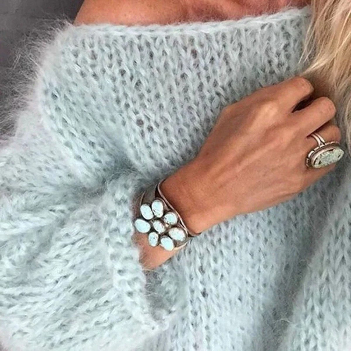 Women's Chunky Knit Crew Neck Jumper