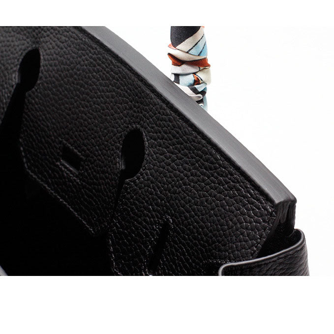 Top-Handle Tote Bag with Padlock Detail