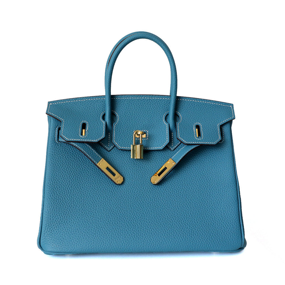 Top-Handle Tote Bag with Padlock Detail