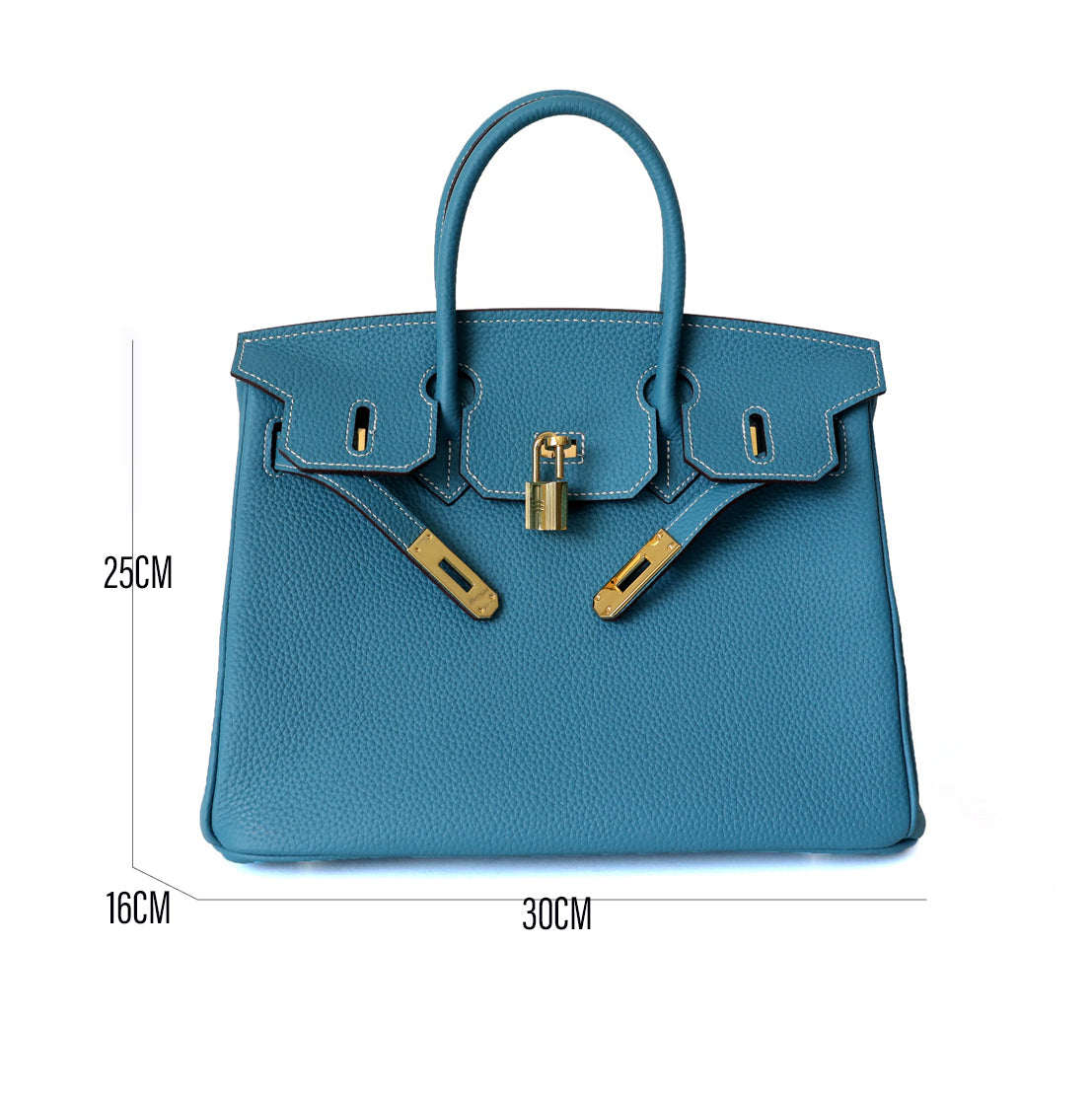 Top-Handle Tote Bag with Padlock Detail