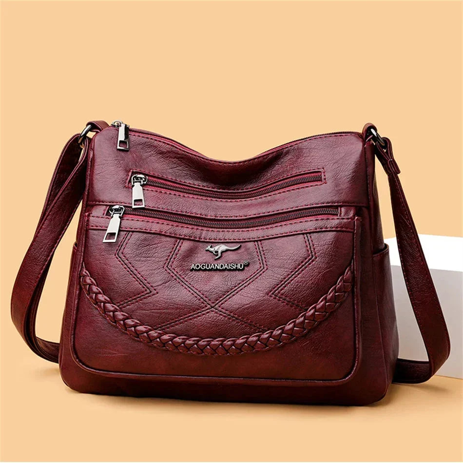 Sac bandoulière pour femme à poches multiples avec bandoulière réglable