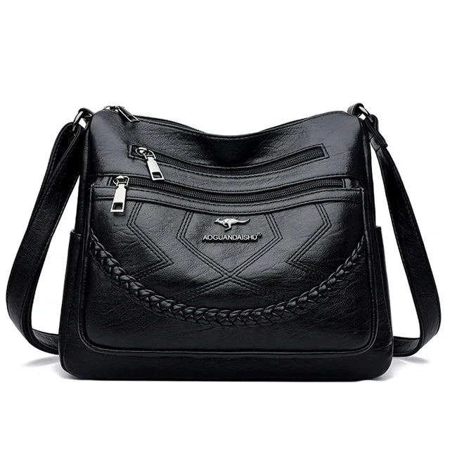 Sac bandoulière pour femme à poches multiples avec bandoulière réglable