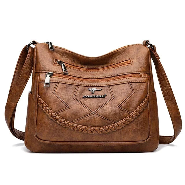 Sac bandoulière pour femme à poches multiples avec bandoulière réglable