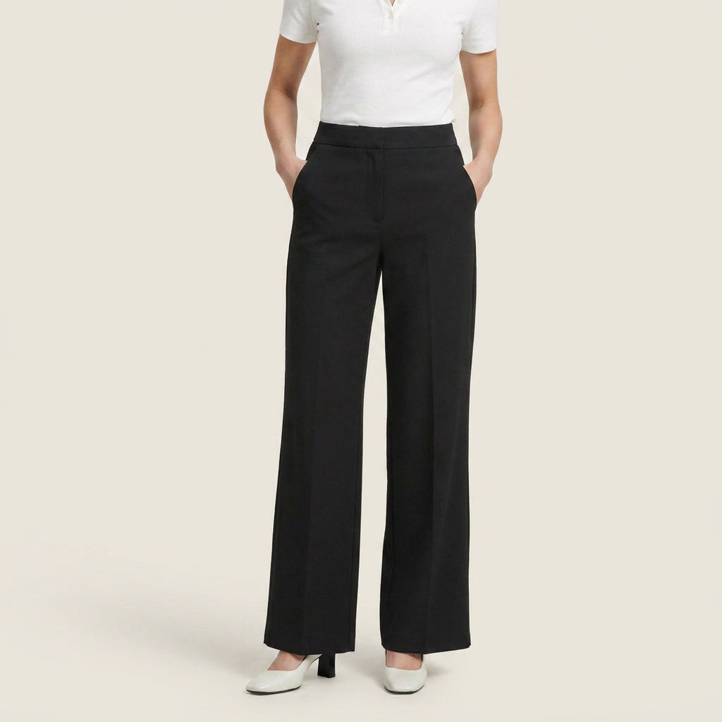 Women’s High-Waisted Straight-Leg Tailored Trousers