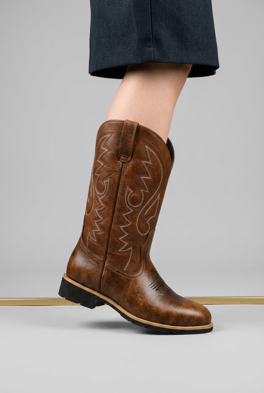 Women's Embroidered Western Cowboy Boots | Block Heel