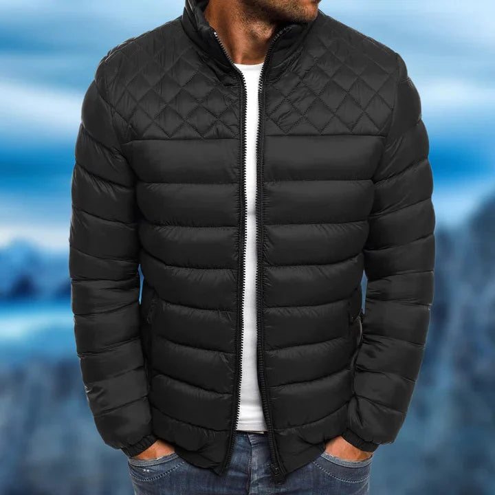 Doudoune matelassée pour homme | Manteau d'hiver isolant léger