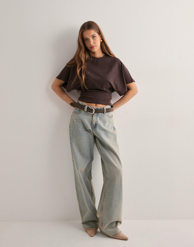 T-shirt à manches courtes et larges pour femme
