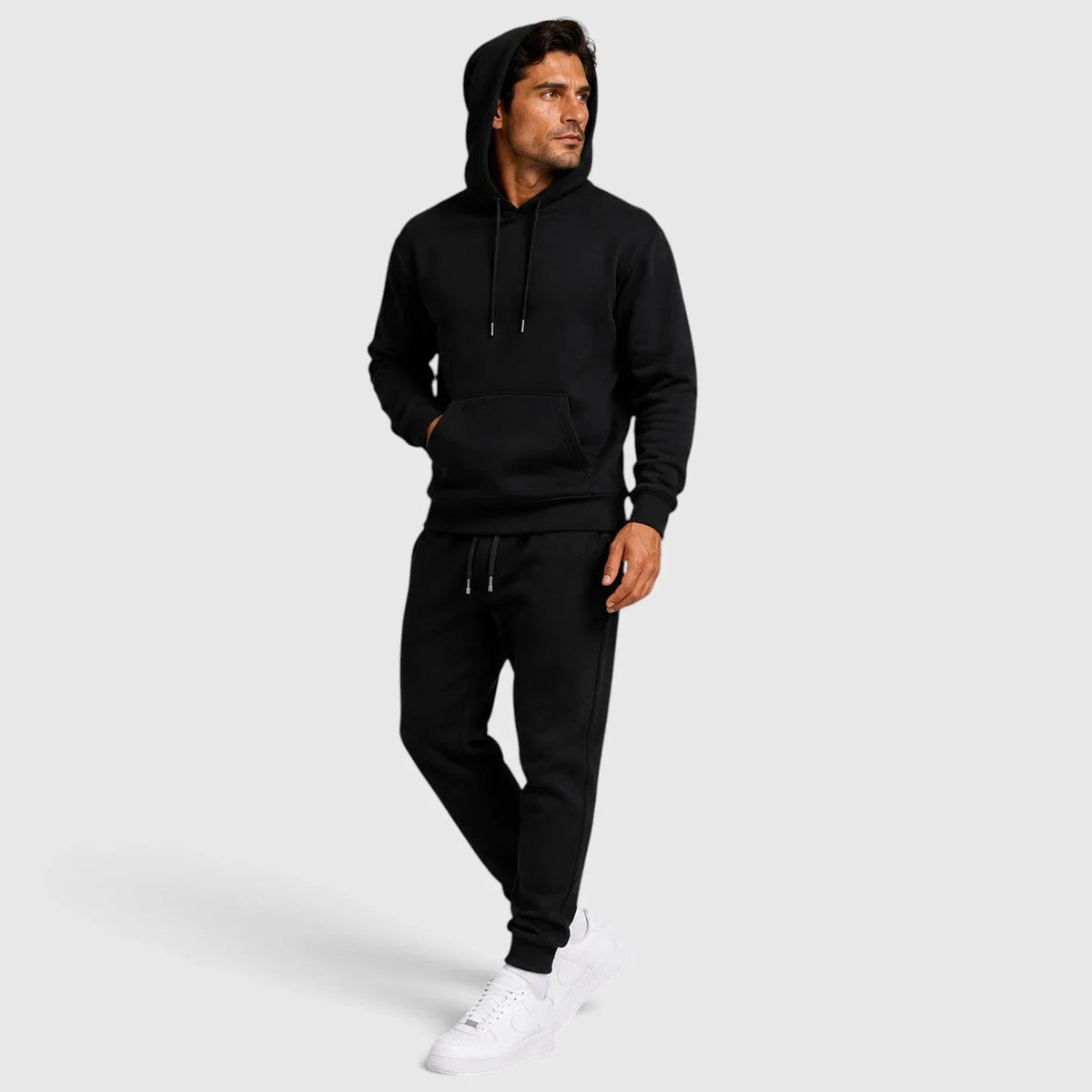 Ensemble assorti sweat à capuche et pantalon jogging pour homme | Tenue d'intérieur décontractée coordonnée