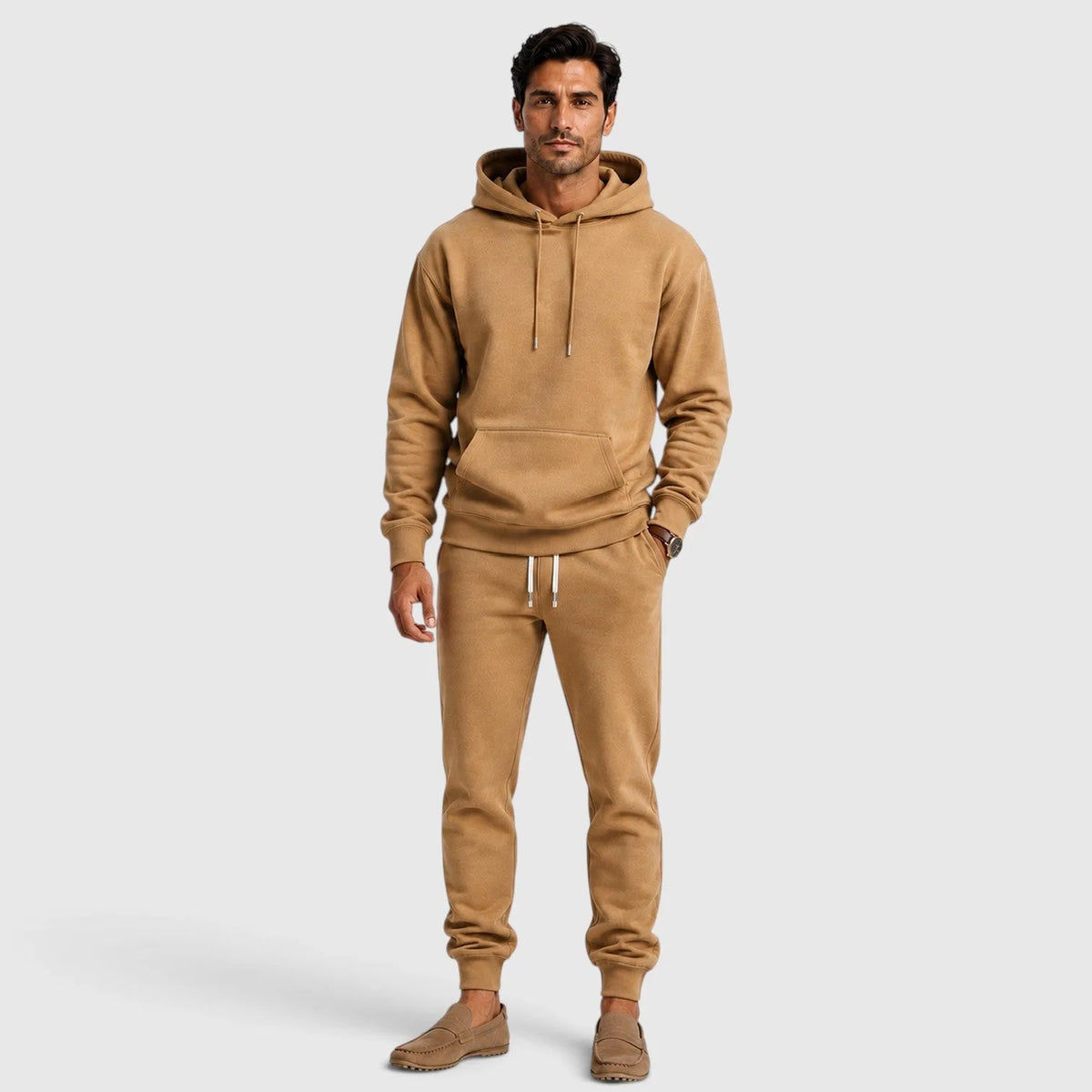 Ensemble assorti sweat à capuche et pantalon jogging pour homme | Tenue d'intérieur décontractée coordonnée