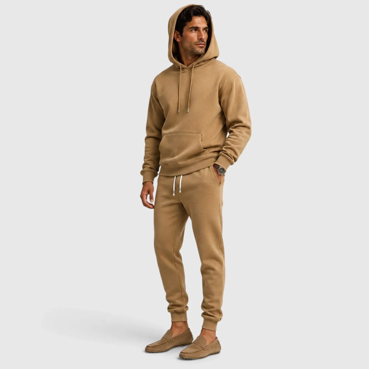 Ensemble assorti sweat à capuche et pantalon jogging pour homme | Tenue d'intérieur décontractée coordonnée