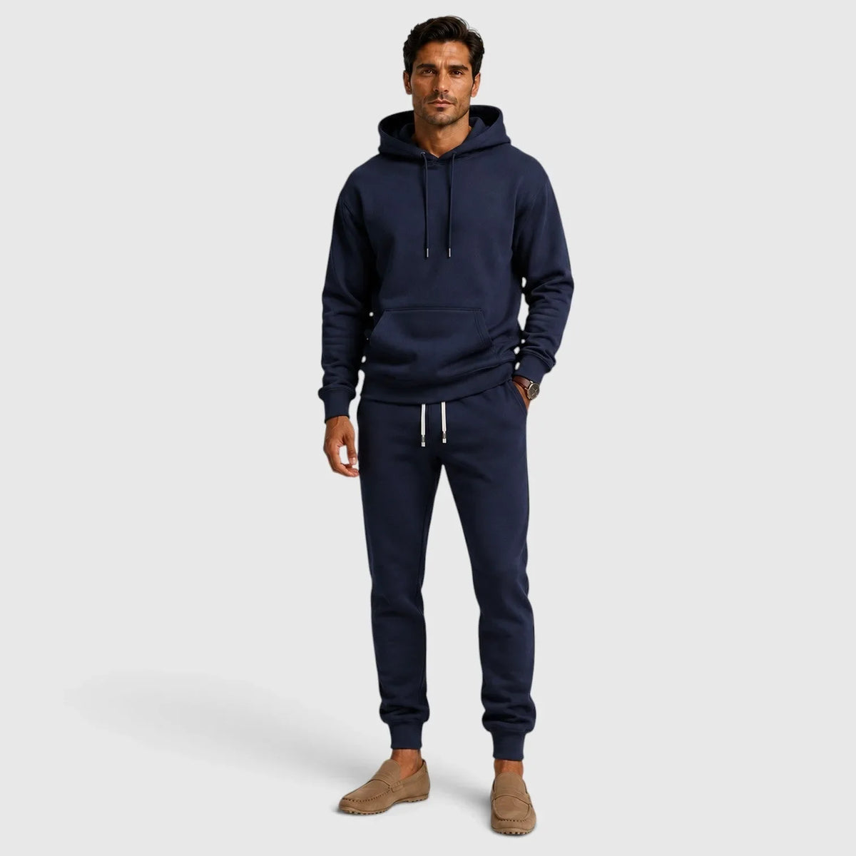 Ensemble assorti sweat à capuche et pantalon jogging pour homme | Tenue d'intérieur décontractée coordonnée