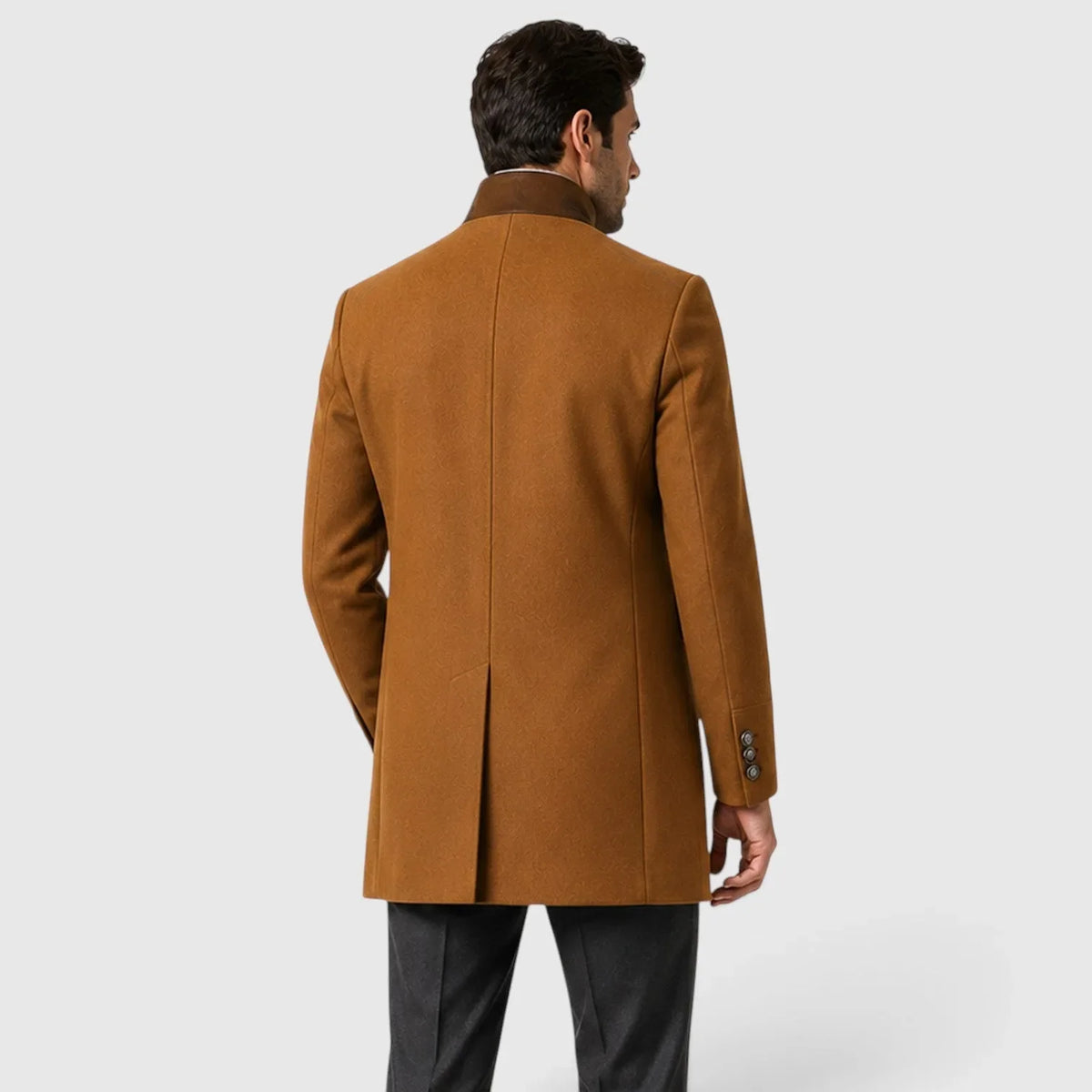 Men's Wool Blend Trench Coat | Smart Casual Overcoat