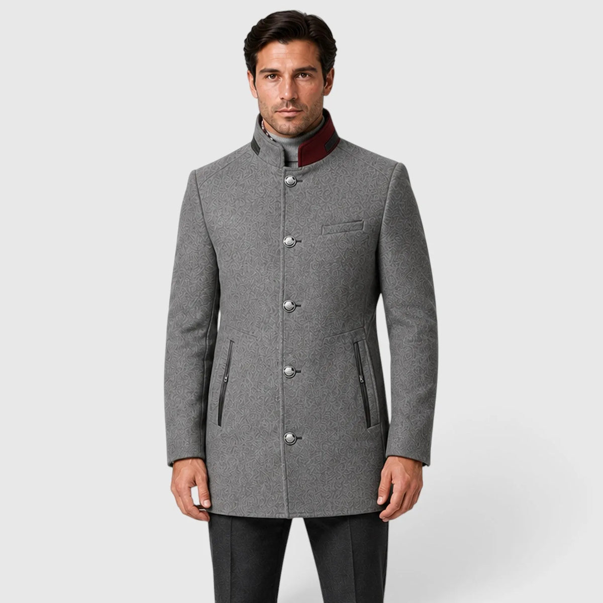 Men's Wool Blend Trench Coat | Smart Casual Overcoat