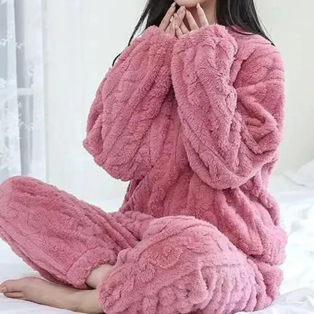Ensemble d’intérieur pour femme en polaire texturée