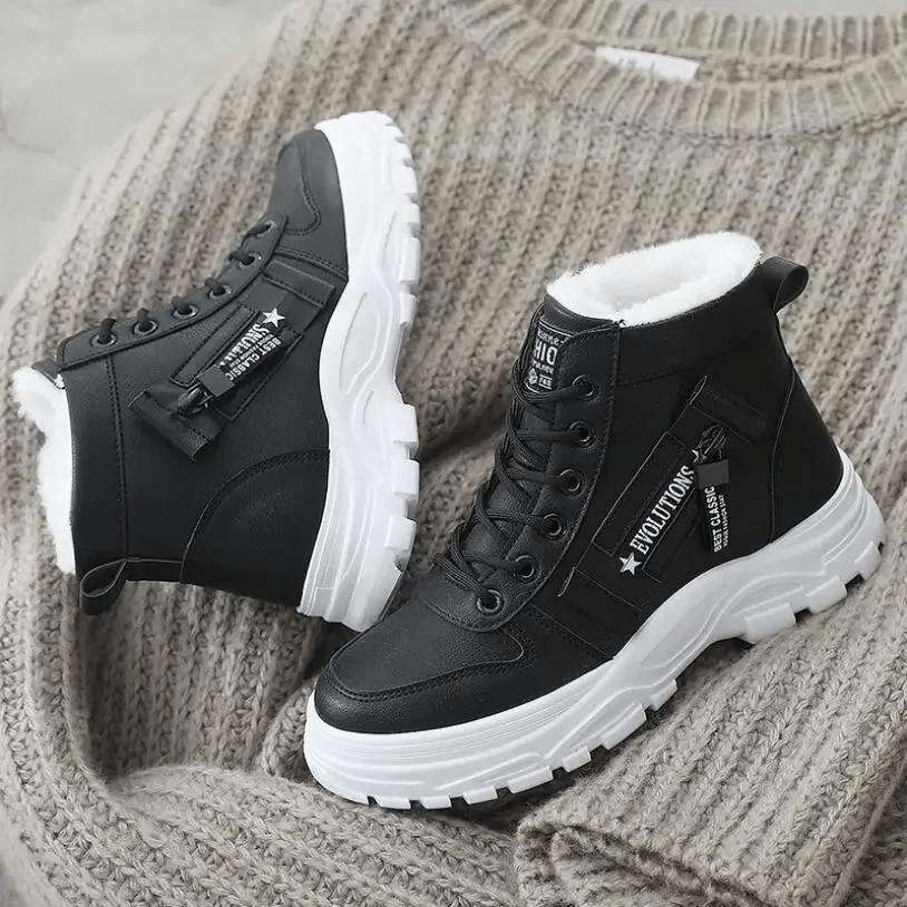 Women's Waterproof Winter Boots | Fleece-Lined Lace-Up Ankle Boots