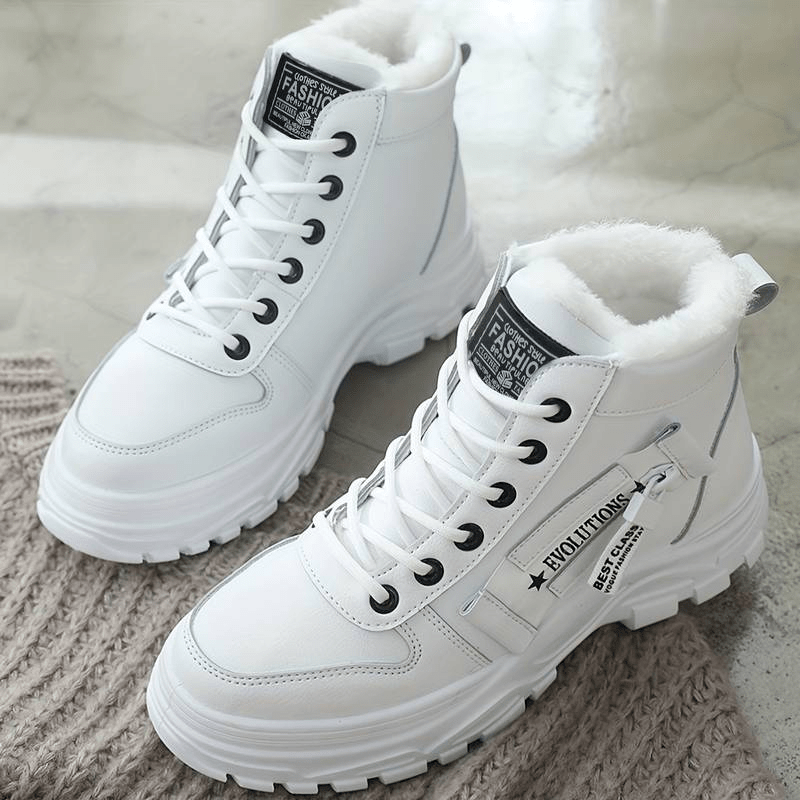 Women's Waterproof Winter Boots | Fleece-Lined Lace-Up Ankle Boots