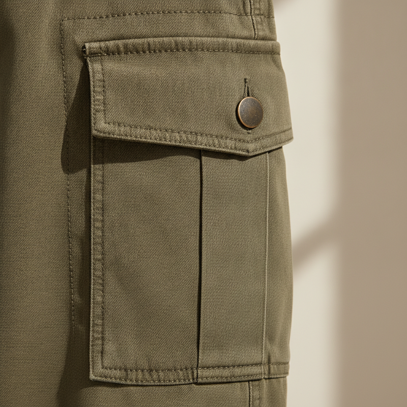 Women’s Straight Leg Cargo Trousers with Side Pockets