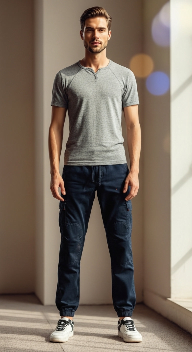 Joggers cargo pour homme avec taille élastiquée
