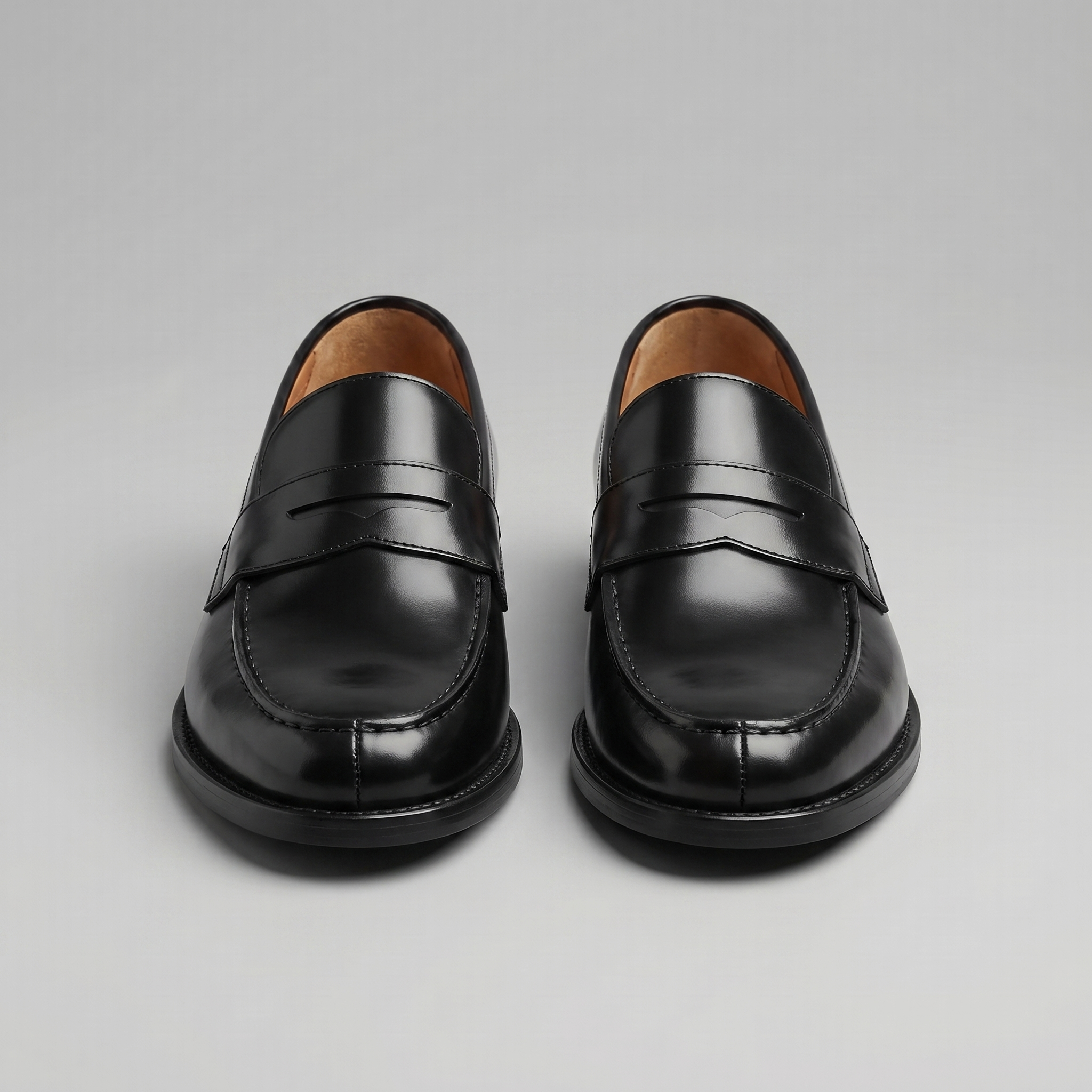 Men's Classic Penny Loafers with Polished Finish